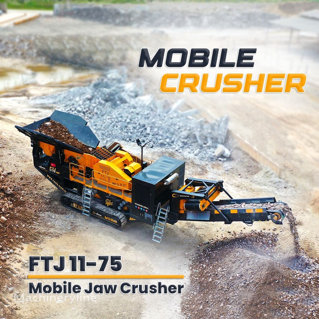 frantoio a mascelle FABO FTJ 11-75 Mobile Jaw Crusher nuovo