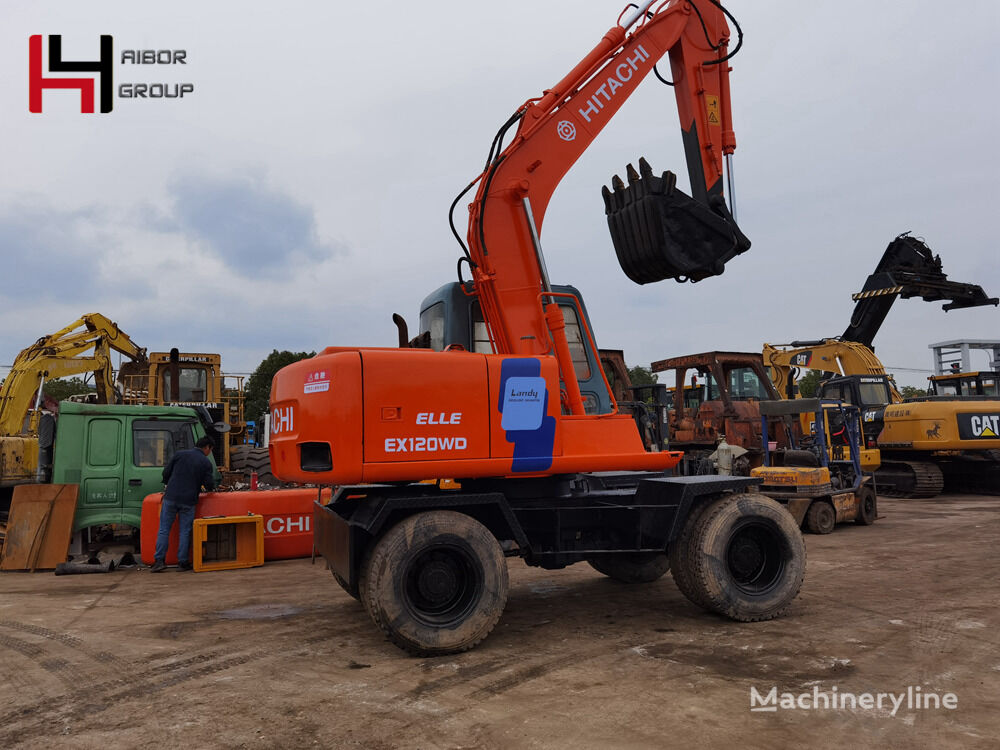 escavatore gommato Hitachi EX120WD Original Excavator 12ton