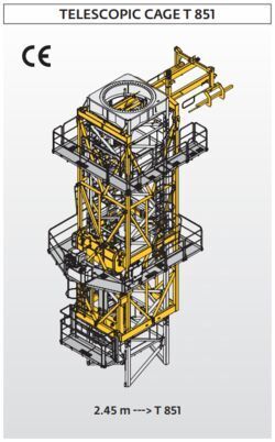 gru a torre Potain Telescoping equipment T851 for rental