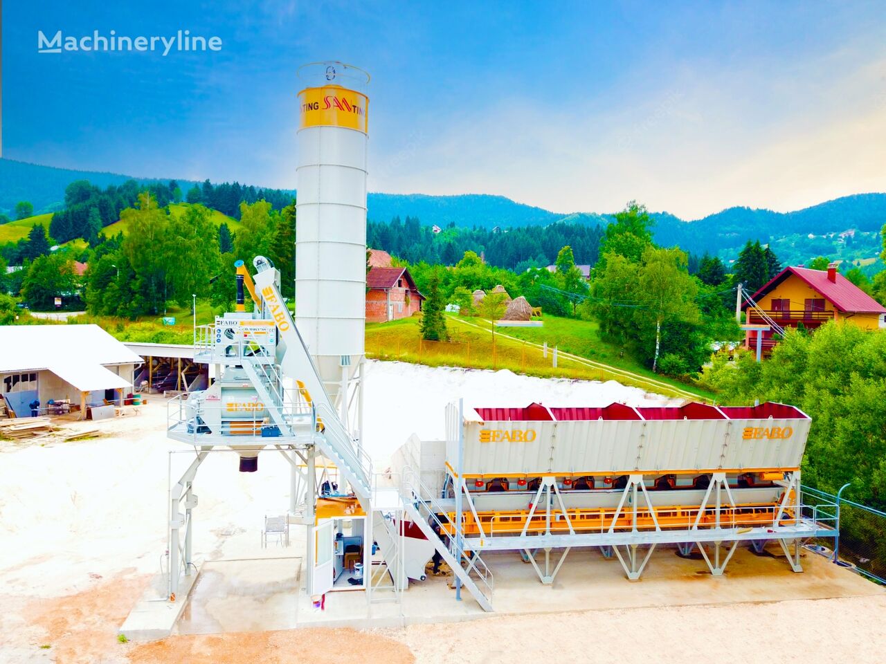 impianto di betonaggio FABO CENTRALE À BÉTON COMPACTE À GODET 100 M3/H | STOCK nuovo