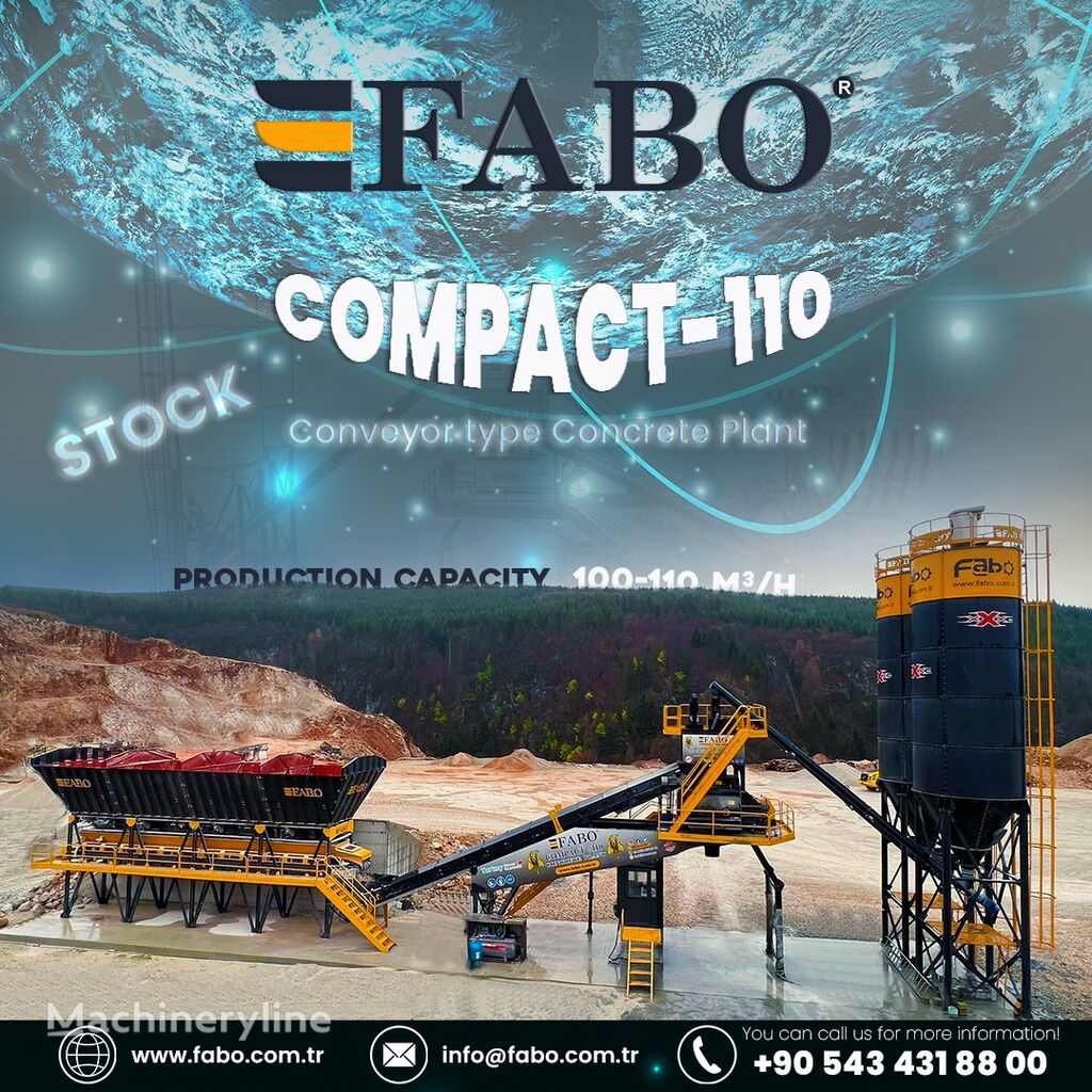 impianto di betonaggio FABO COMPACT-110 CONCRETE PLANT | CONVEYOR TYPE nuovo