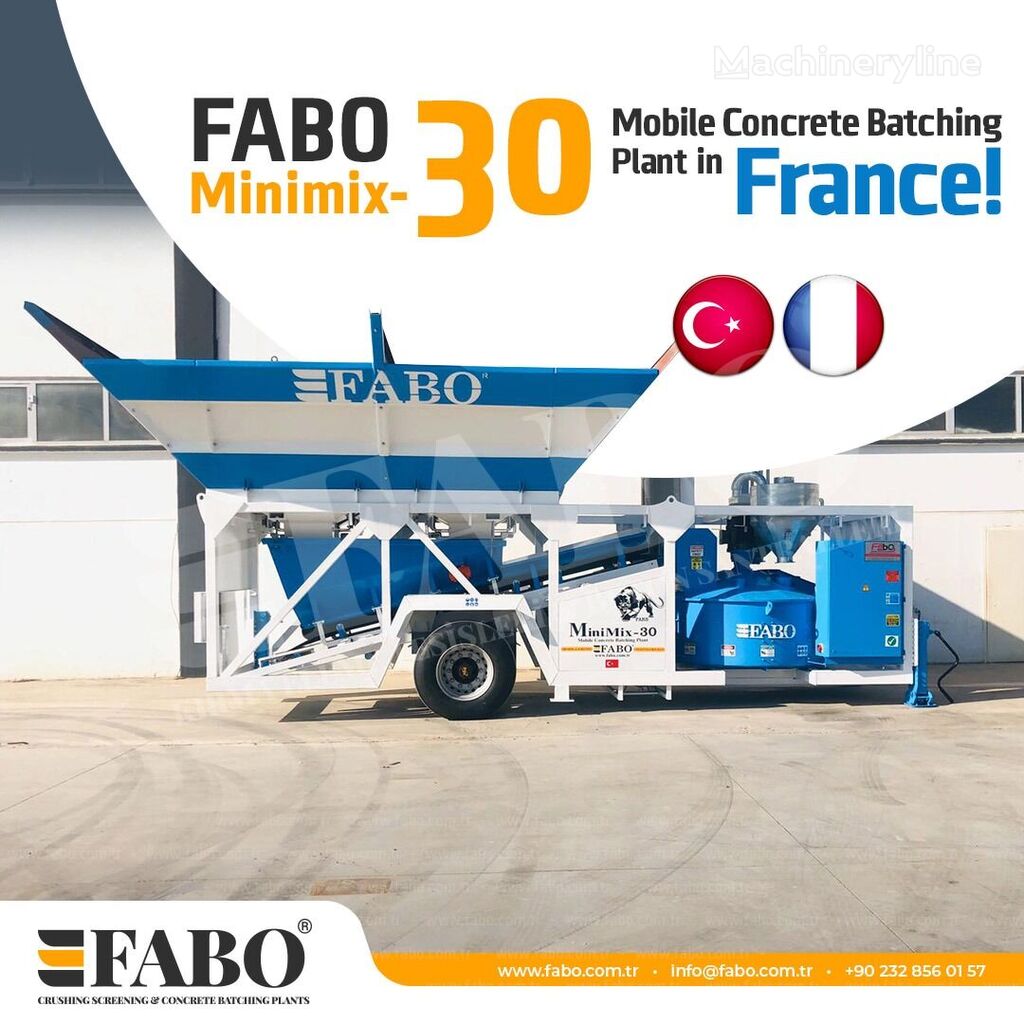 impianto di betonaggio FABO MINIMIX-30M3/H MINI CENTRALE À BÉTON MOBILE nuovo