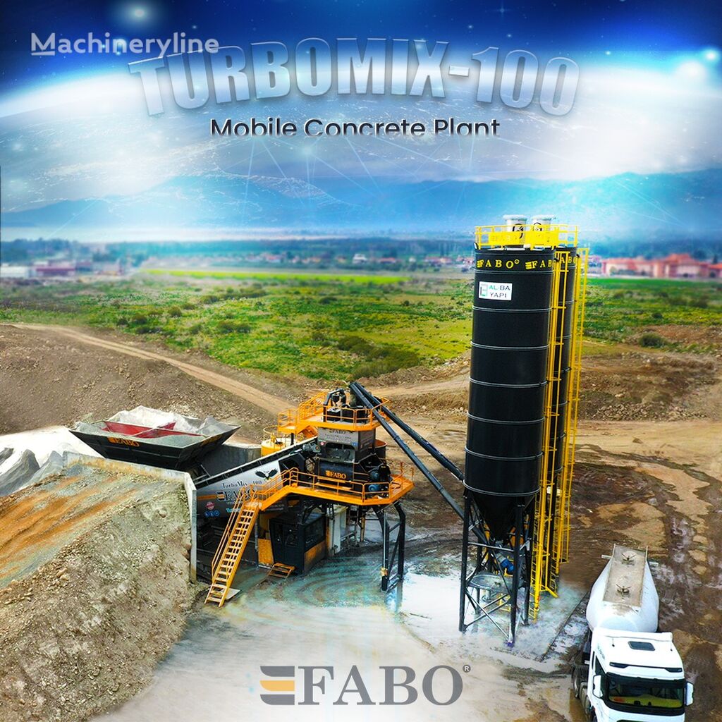 impianto di betonaggio FABO TURBOMIX-100 Mobile Concrete Batching Plant nuovo