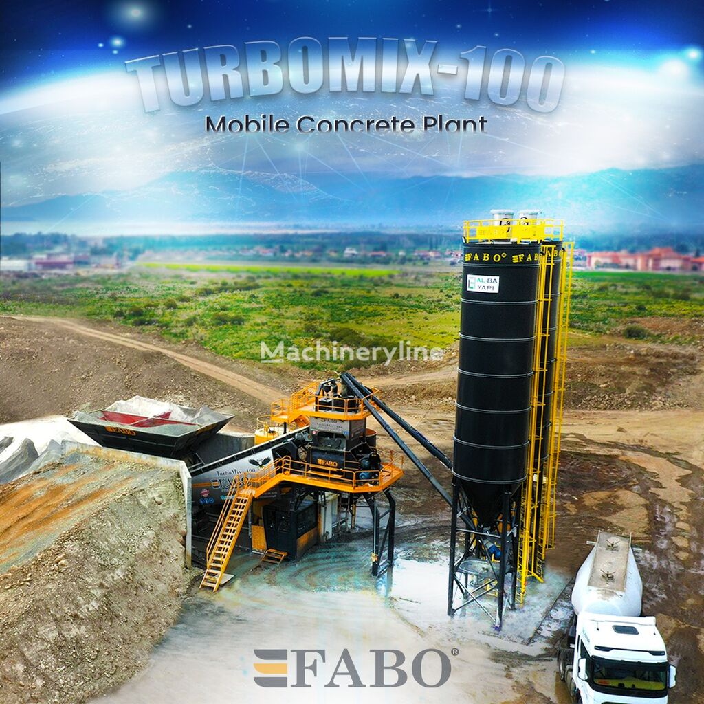 impianto di betonaggio FABO TURBOMIX-100 Mobile Concrete Batching Plant nuovo