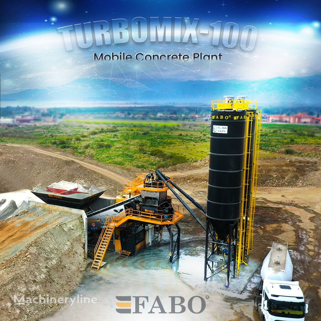 impianto di betonaggio FABO TURBOMIX-100 Mobile Concrete Batching Plant nuovo