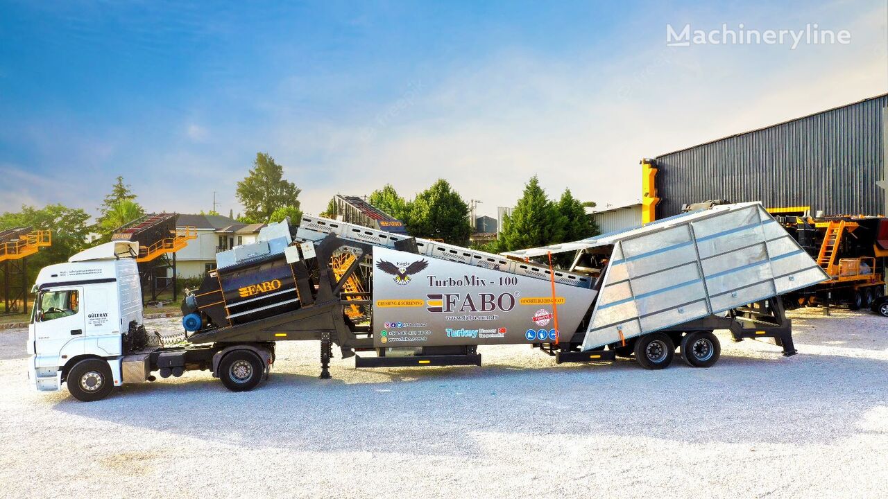 impianto di betonaggio FABO TURBOMIX-100 Mobile Concrete Batching Plant nuovo