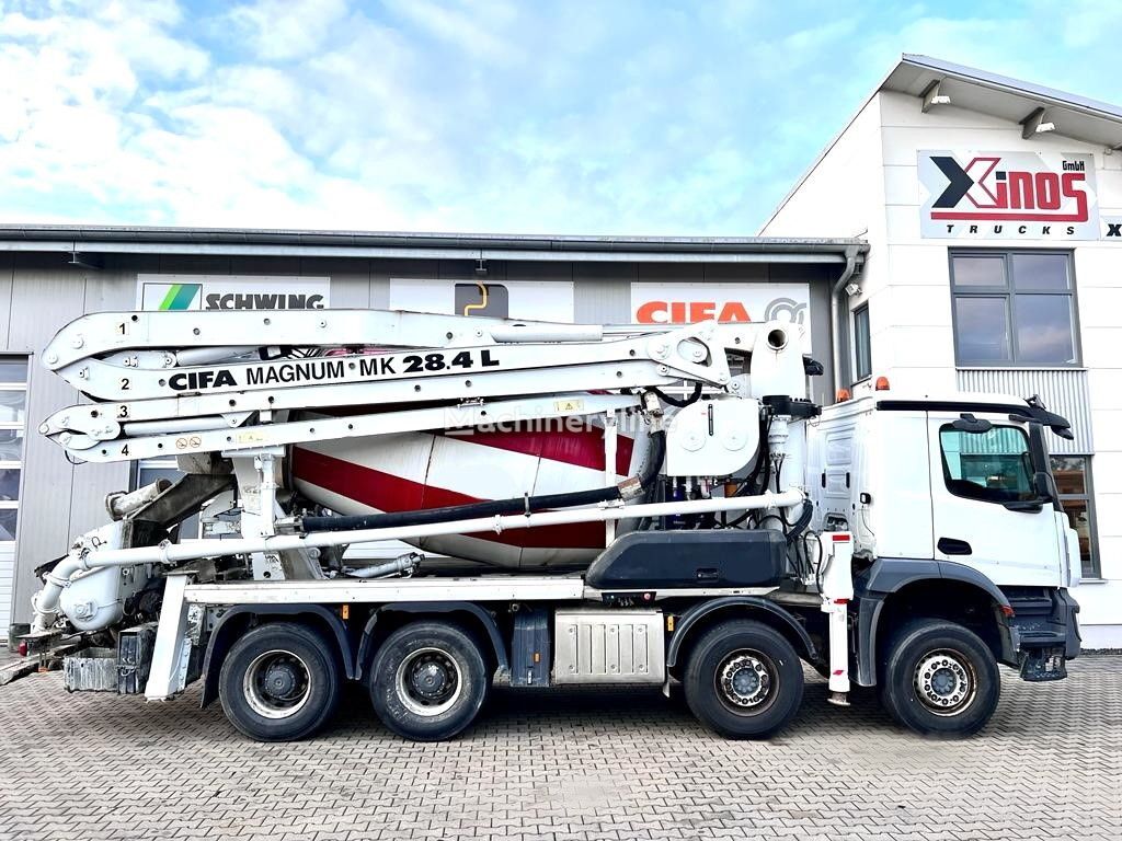 pompa per calcestruzzo Cifa Magnum MK 28m-4 L  su telaio Mercedes-Benz Arocs 3246