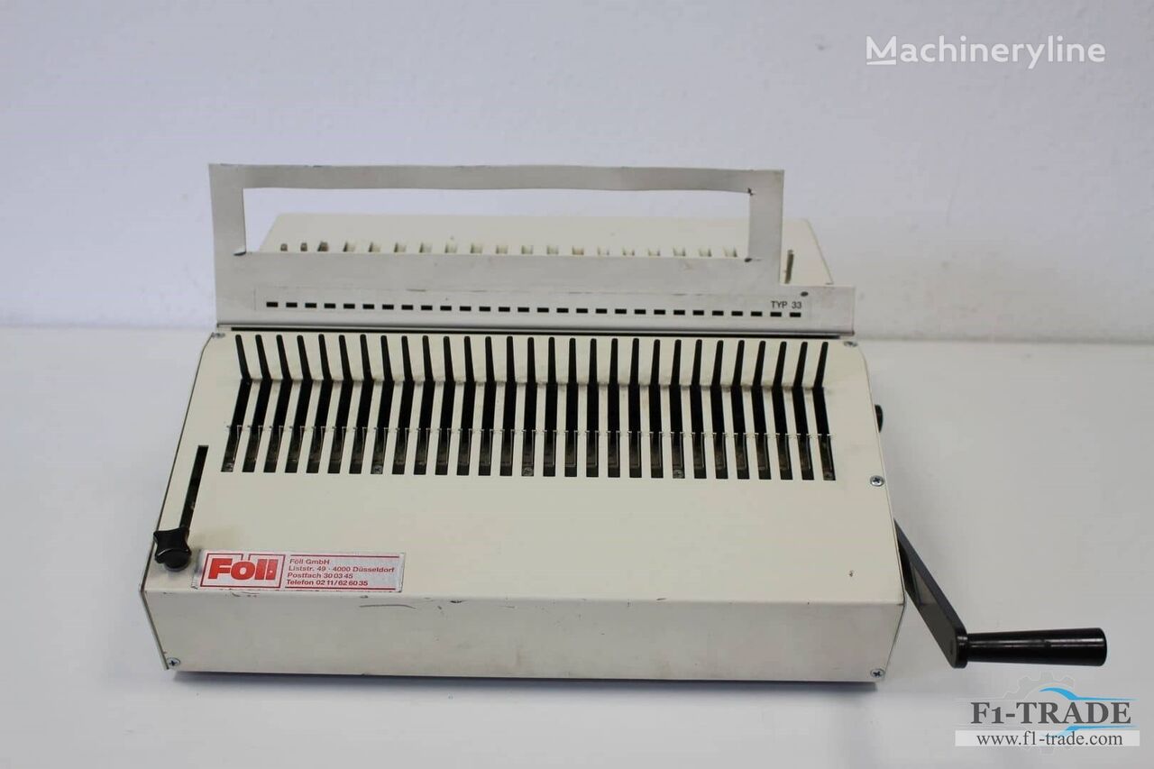 macchina rilegatrice Spiral binding machine FOELL 33